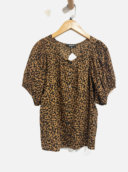 Madewell Leopard Print Button Down Blouse - XS