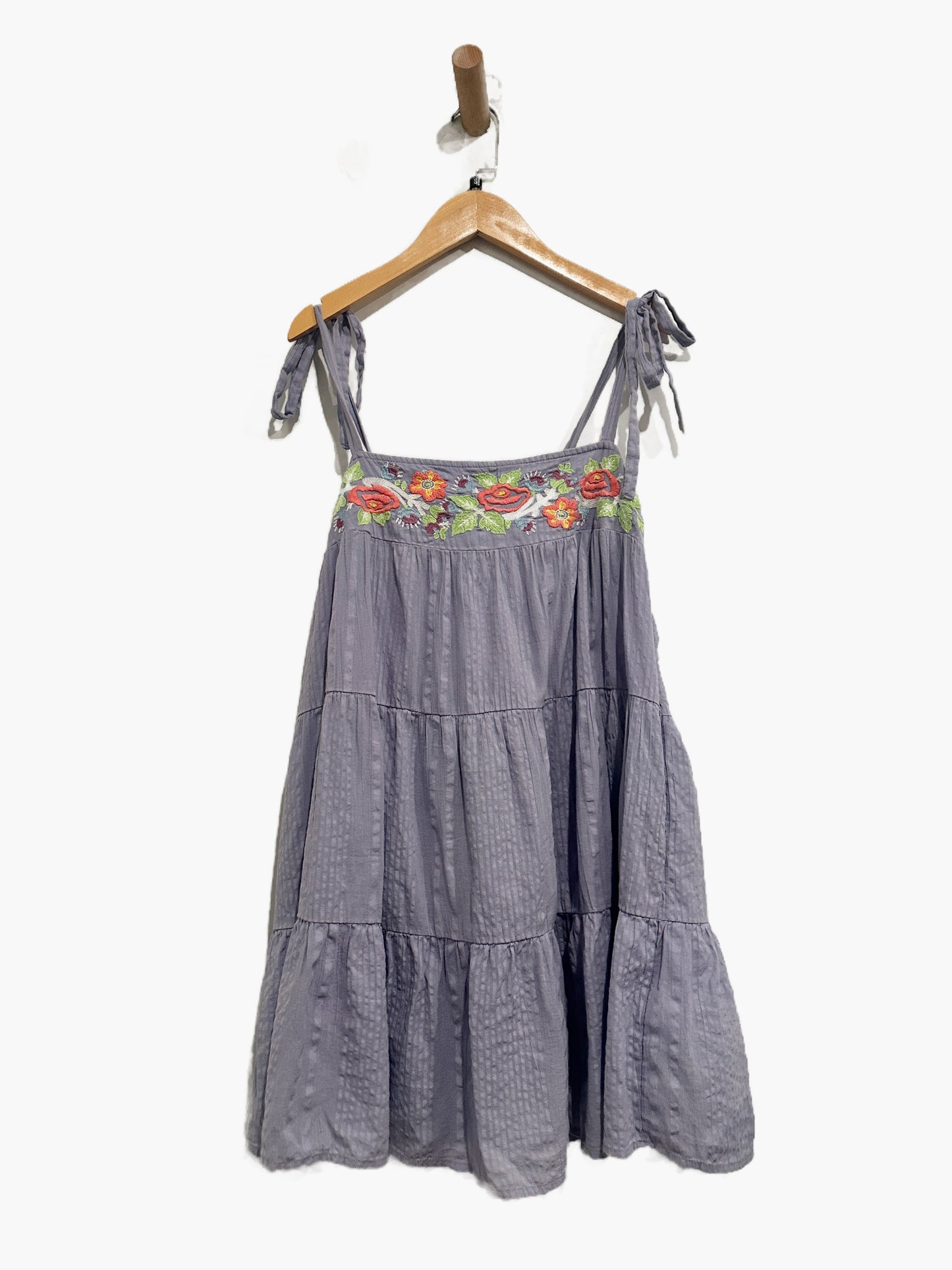 Urban Outfitters Purple Embroidered Mini Dress - Small