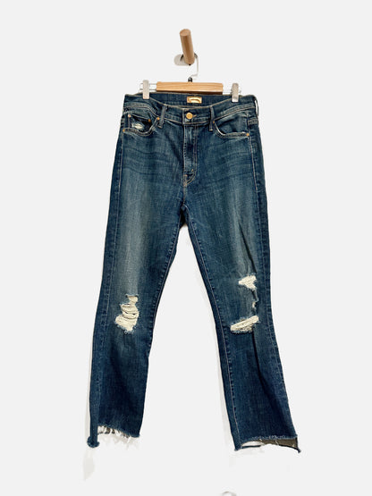 Mother Denim Insider Crop Step Fray Wicked Wildflower- 28