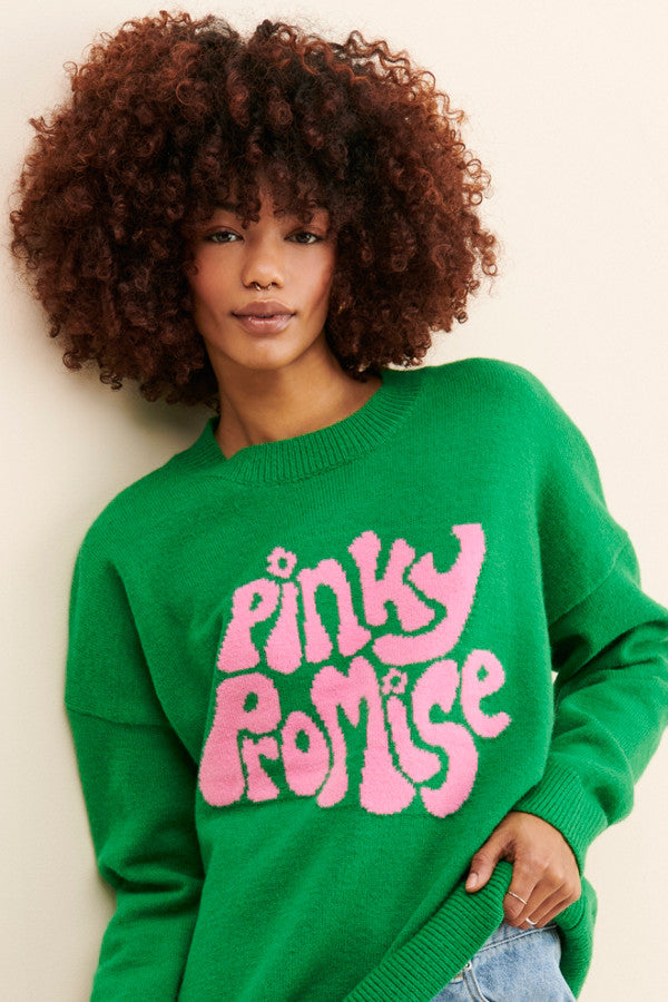 Motel Green “Pinky Promise” Oversized Sweater - Small