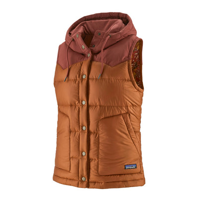 Patagonia Bivy Orange & Pink Down Hooded Vest - Small