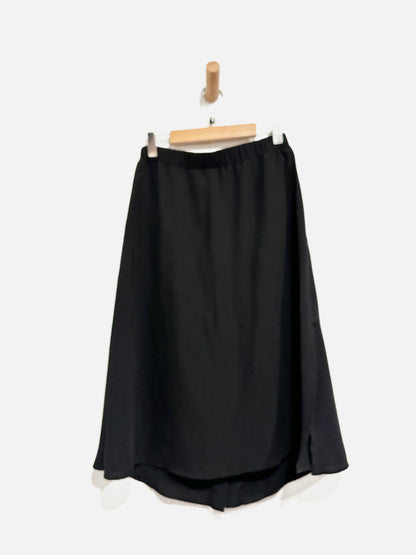 Lulus Black Button Front Midi Skirt Set - Small