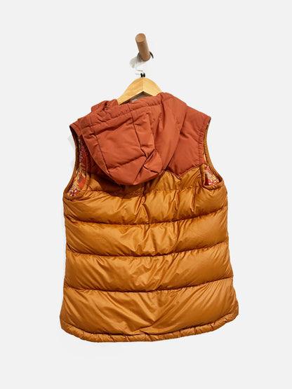 Patagonia Bivy Orange & Pink Down Hooded Vest - Small