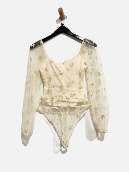 Le Lis Shining Star Mesh Bodysuit - Small