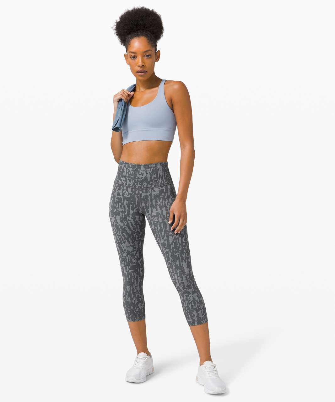 Lululemon Wunder Train High-Rise Crop 21" in Heathered Black Asphalt Grey - 4