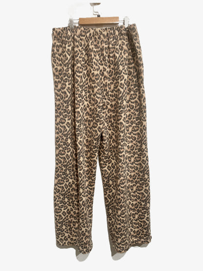 Aerie Leopard Print Wide Leg Sweatpants - Large