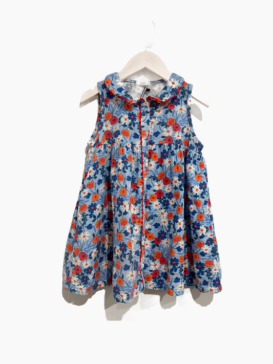 Angel Dear Blue Floral Dress - 4T