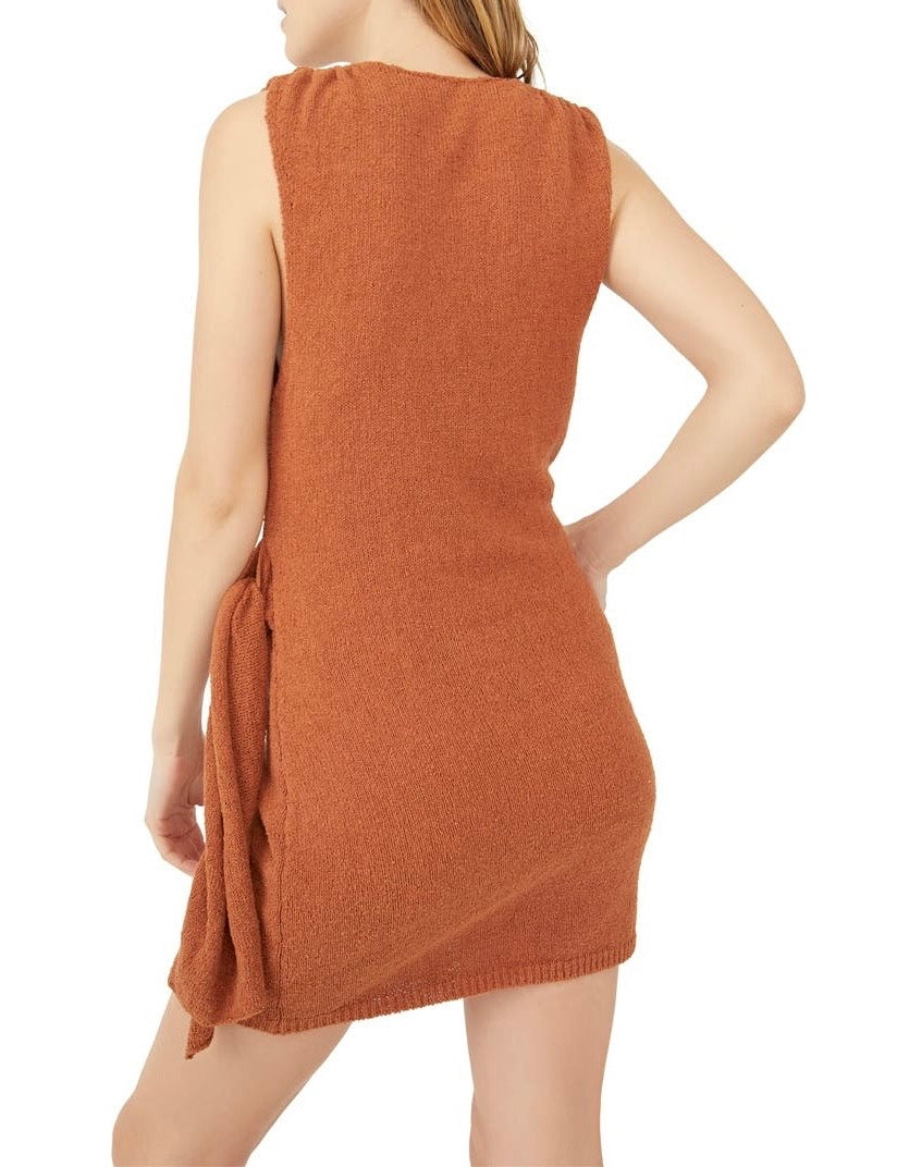 Free People Beach Poppy Sweater Mini Dress in Sienna - Large