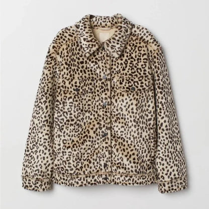 H&M Cheetah Trucker Jacket - Small