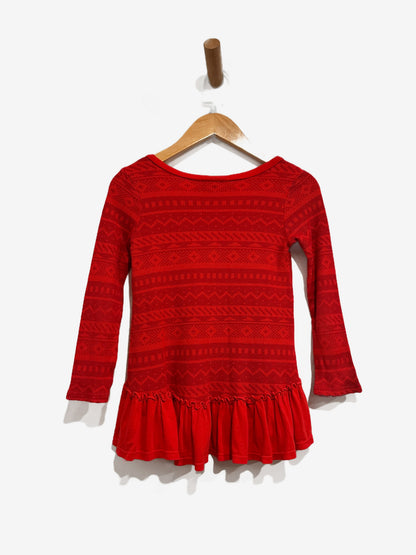 Splendid Red Printed Ruffle Thermal - 6X