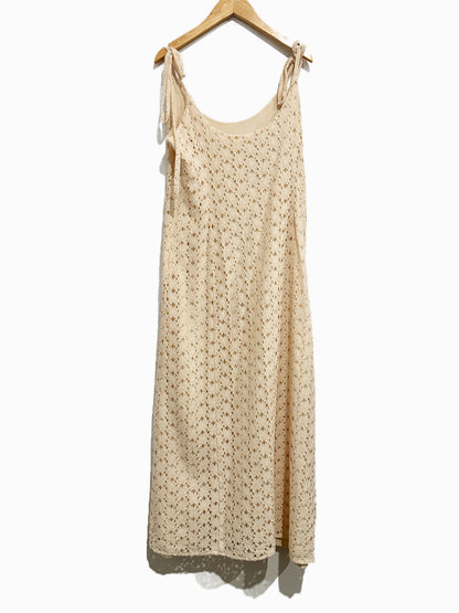 Saltwater Luxe Cheryl Midi Dress in Cream - Large