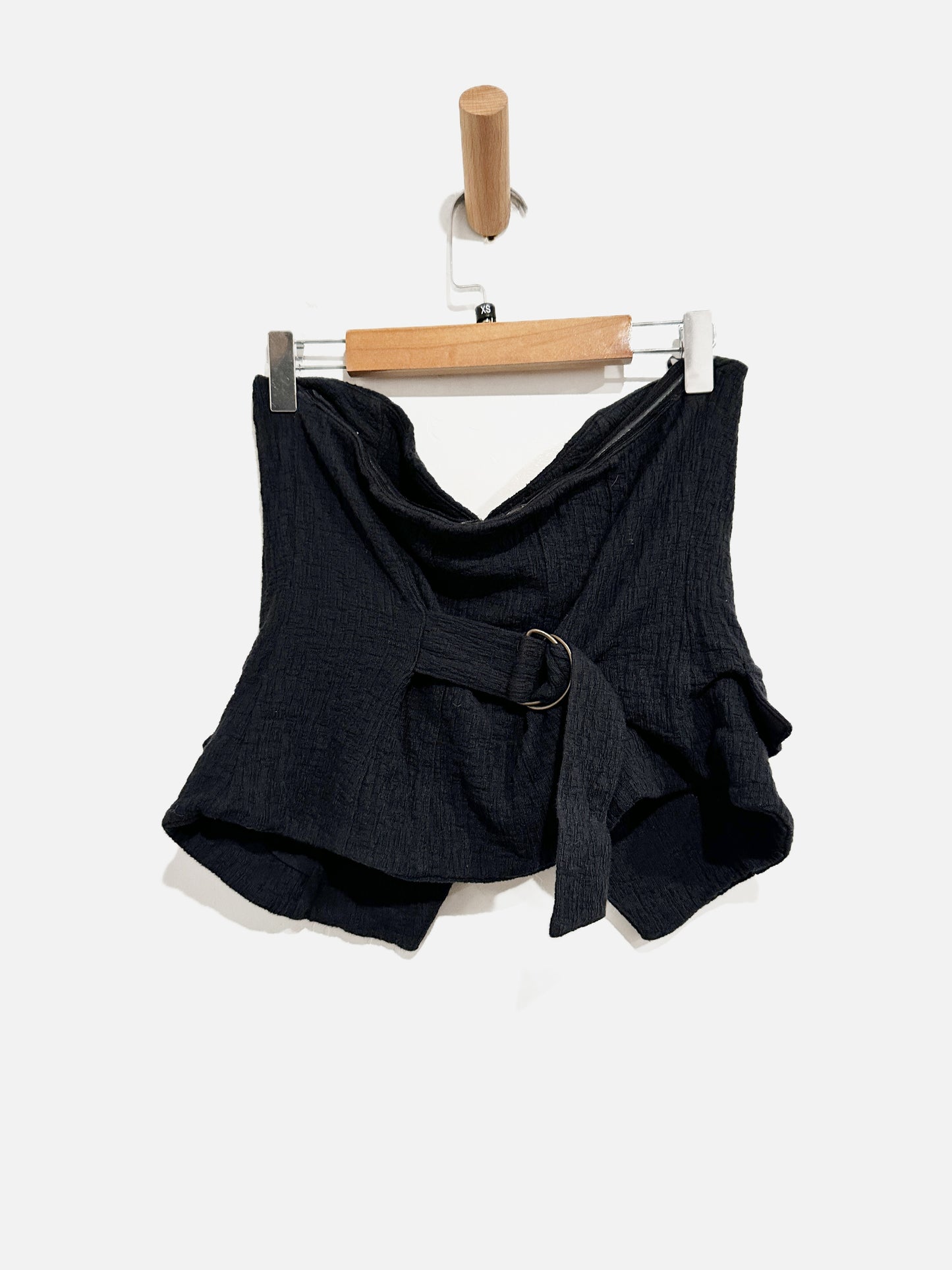 Anthropologie Black Corset Tube Top - XS