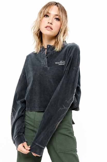Urban Outfitters Gray West Coast Graphic Tee - Medium