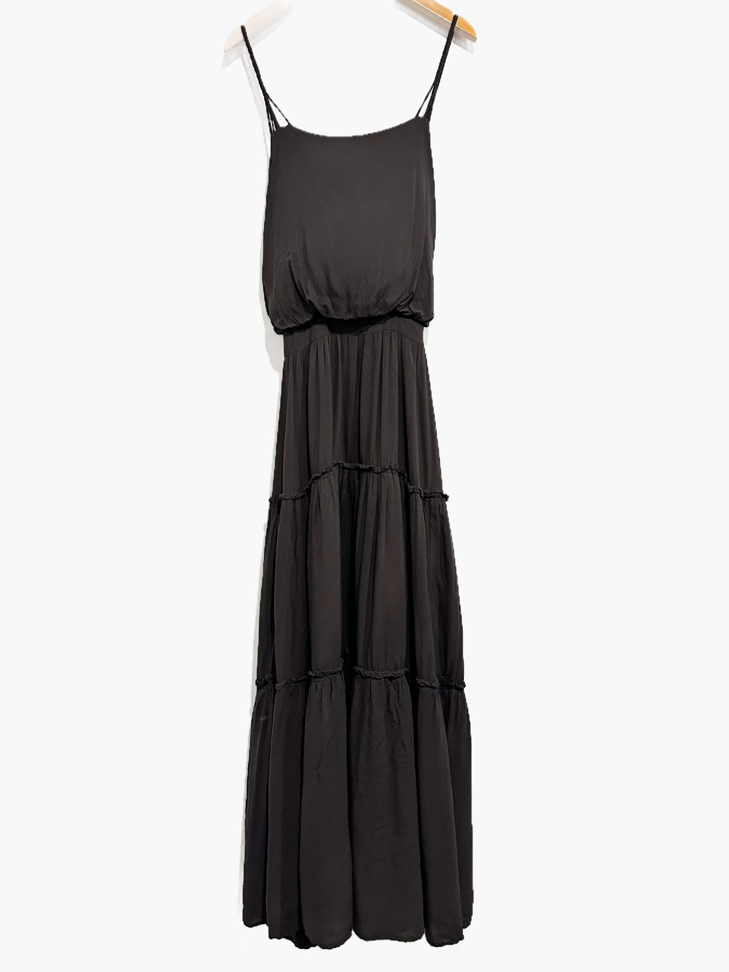 Free People Grey Tie Back Maxi Dress - XS