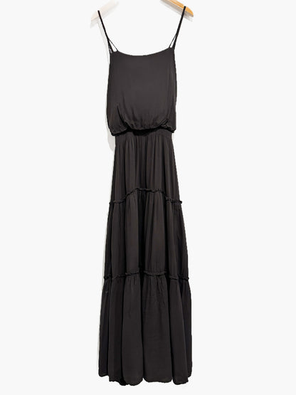Free People Grey Tie Back Maxi Dress - XS