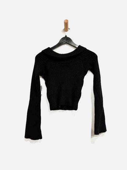 LA Hearts NWT Black Ribbed Collar Sweater - Small
