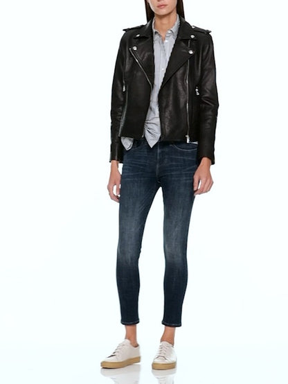 Banana Republic NWT Classic Leather Moto Jacket in Black - XL