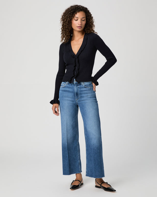 Paige Anessa Wide Leg Cropped Jean - 31