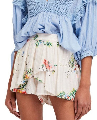 Free People Floral Flowy Shorts - XS