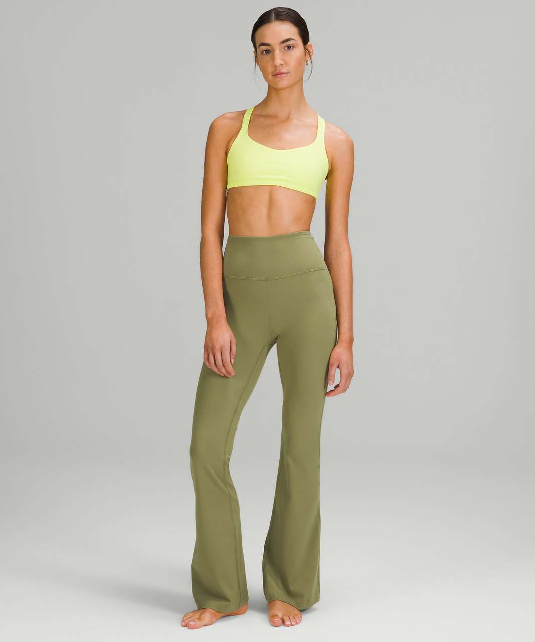 Lululemon Groove Super-High-Rise Flared Pant in Bronze Green - 6