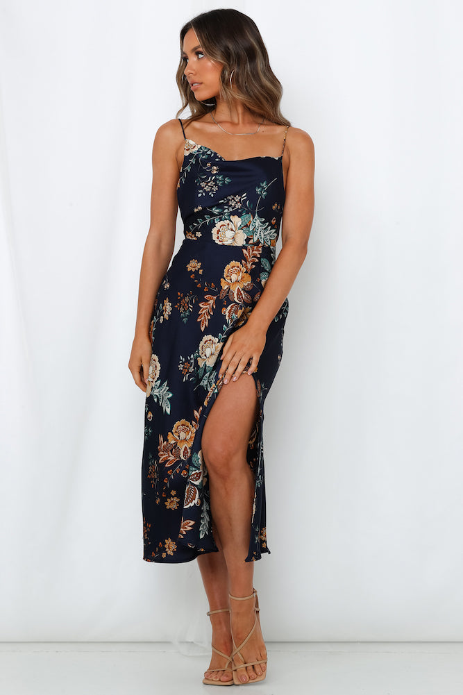 Hello Molly NWT Atlas Maxi Dress in Navy - Small
