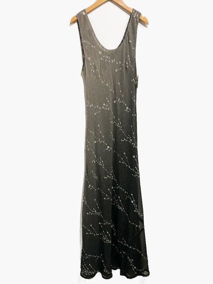 Vintage 90s Reversible Floral/Snakeprint Maxi Dress - Small