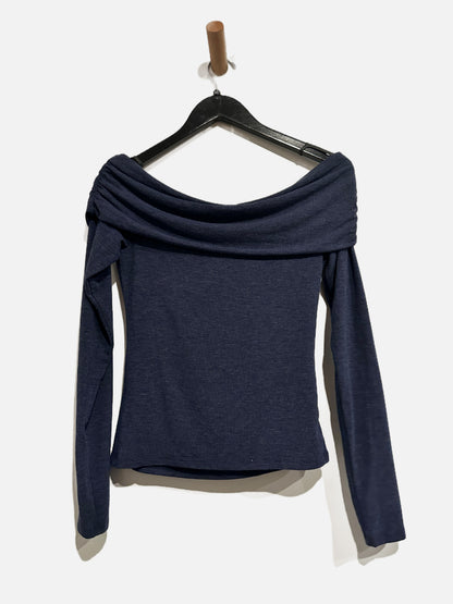 Garage NWT SexyCozy Off Shoulder Long Sleeve Top in Blue - Medium