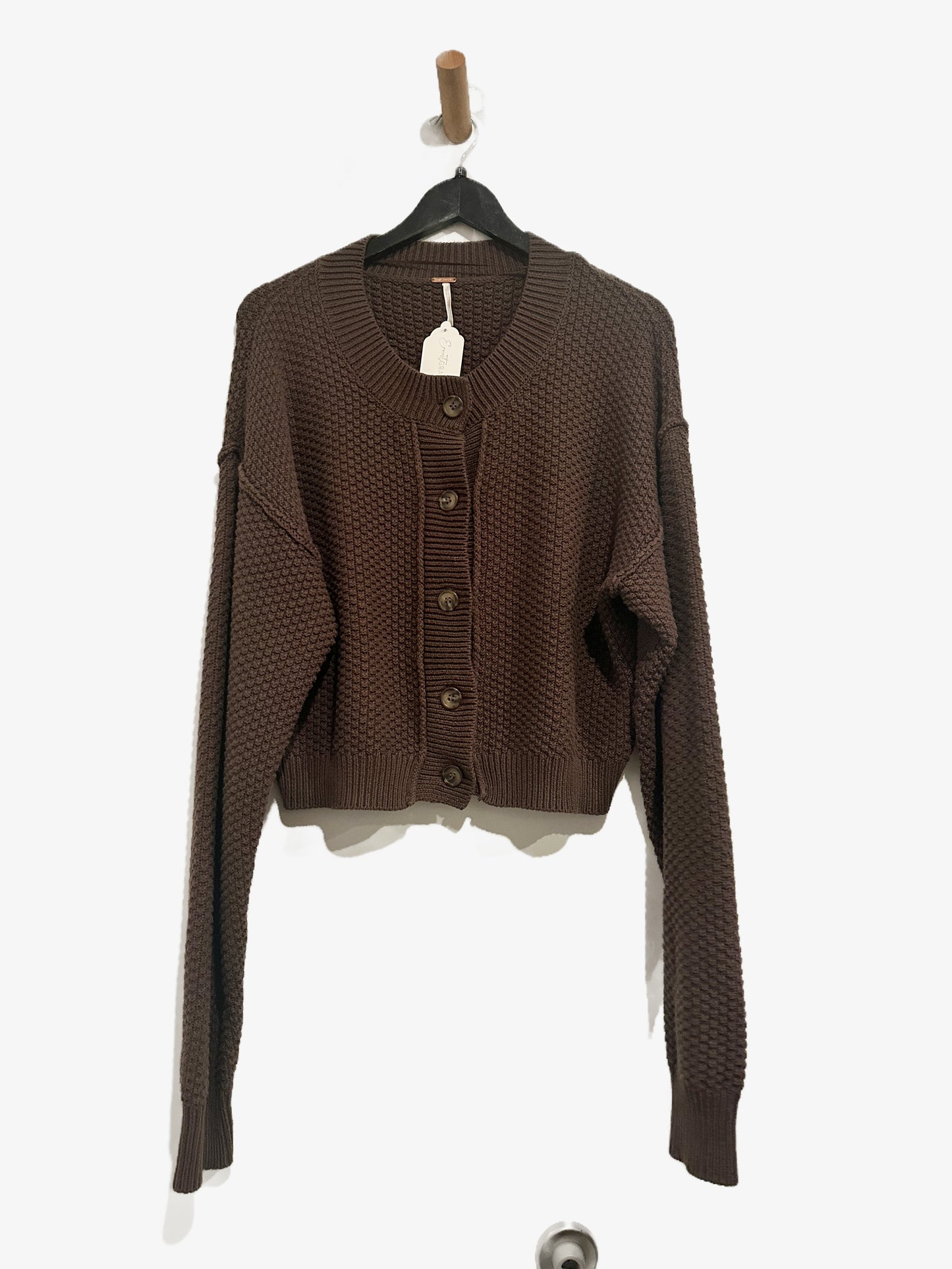 Free People Lila Cardigan in Potting Soil - Large