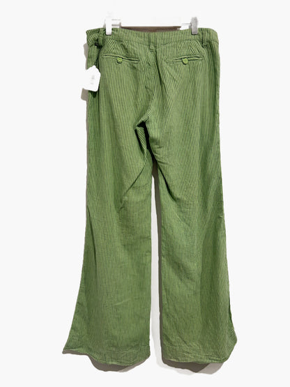 Delia’s Y2K Green Stripe Linen Blend Pants - 6