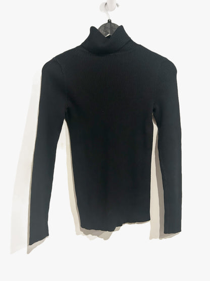 Ralph Lauren Black Ribbed Turtleneck - Small