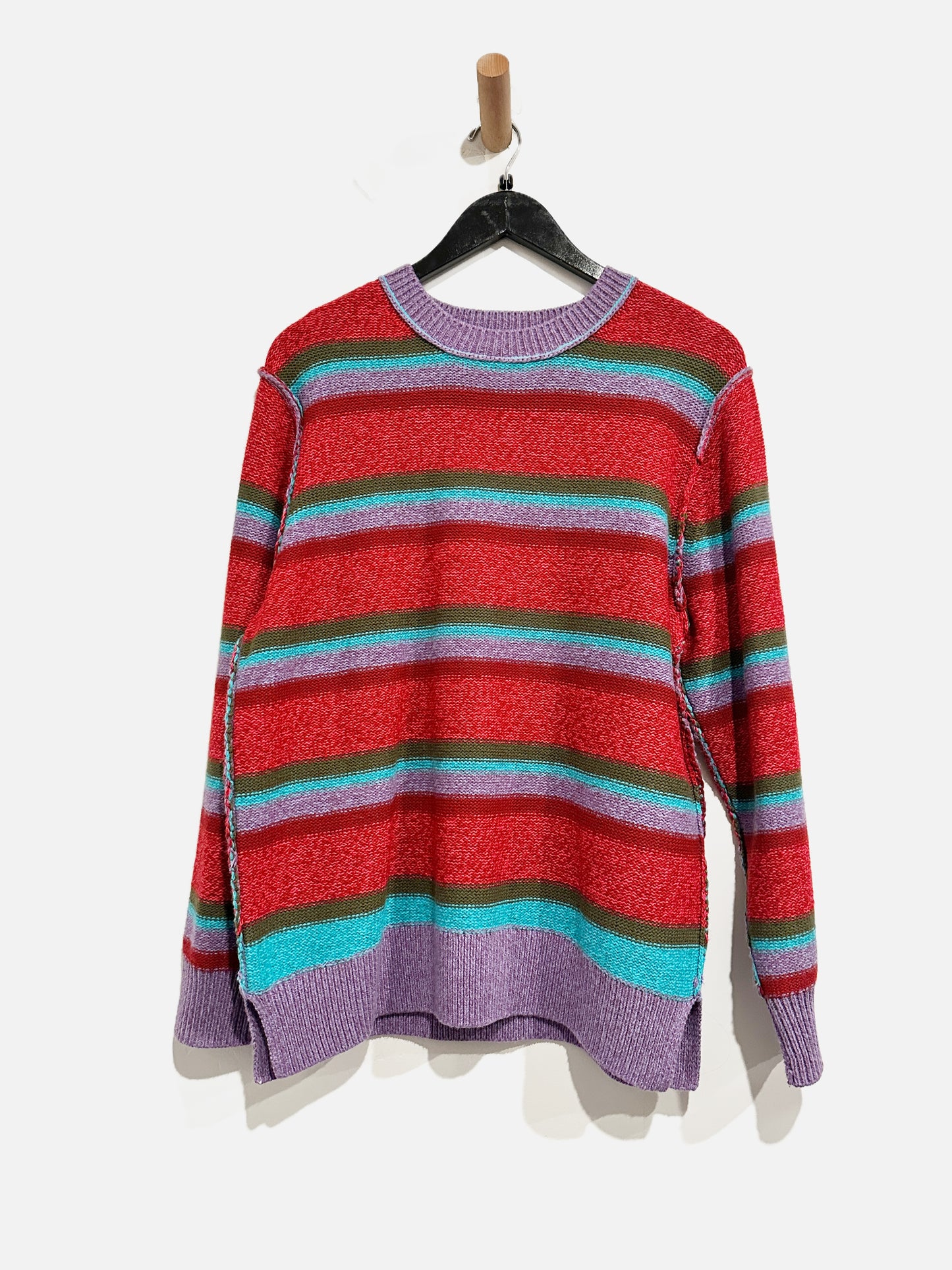 UO BDG Colorful Oversized Stripe Sweater - Small