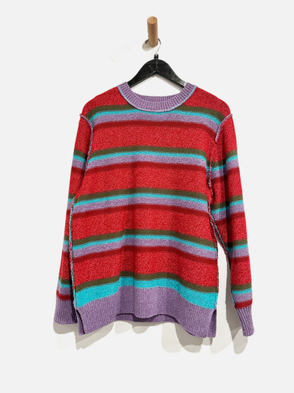 UO BDG Colorful Oversized Stripe Sweater - Small