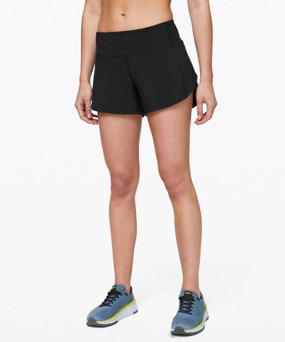 Lululemon Speed Up Short Long 4" in Black - 6