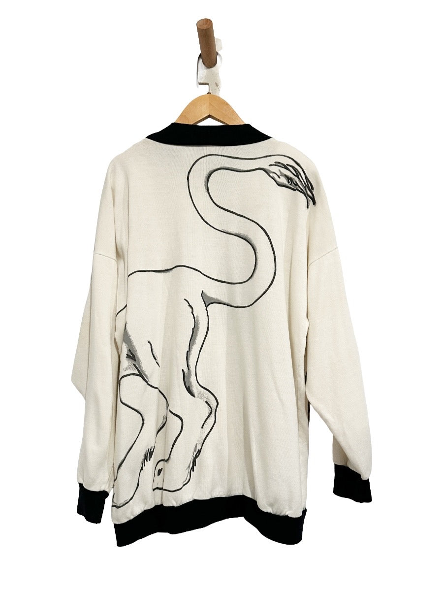 Prezzia Vintage White Lion Sweatshirt - Small