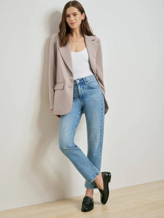 Favorite Daughter The Dot Mid Rise Straight Ankle Jeans in Westminster - 27