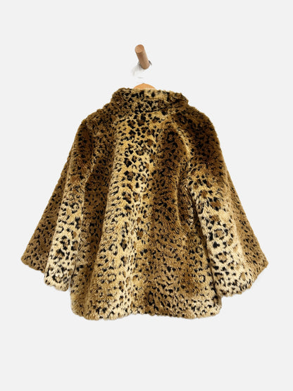 Free People Leopard Faux Fur Coat - Small