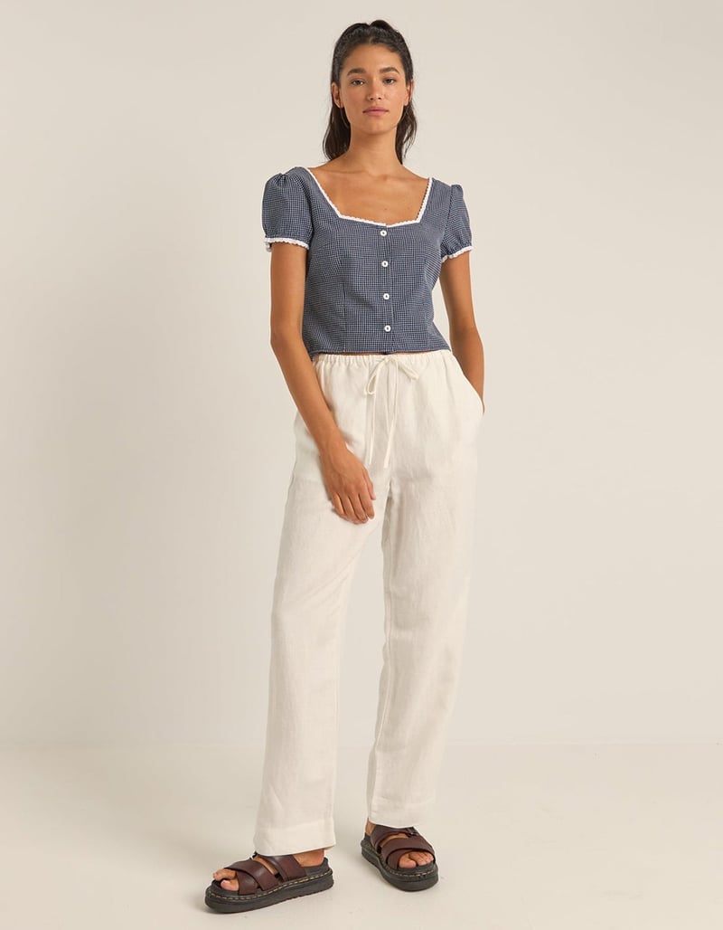 NWT Rhythm Sadie Navy Short Sleeve Top - Small