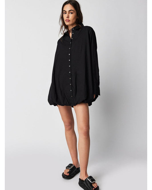 Free People Nova Shirtdress in Black - Medium