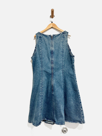 Abercrombie & Fitch Mila Square Neck Denim Dress - XL