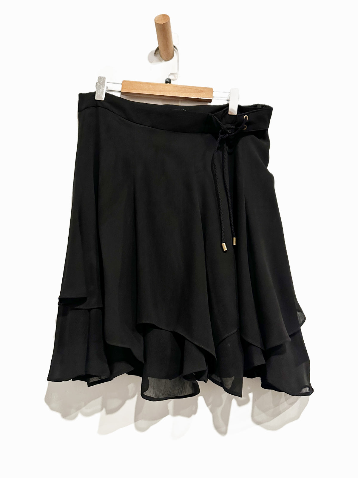 Lauren Ralph Lauren Black Tiered Mini Skirt - 6