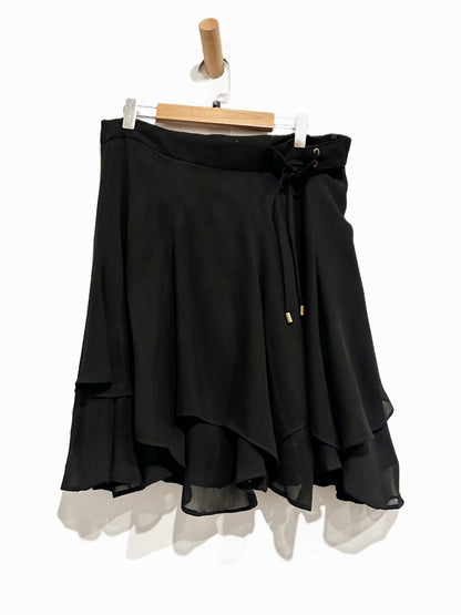 Lauren Ralph Lauren Black Tiered Mini Skirt - 6