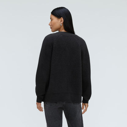 Everlane The Felted Merino Cardigan in Black - Small