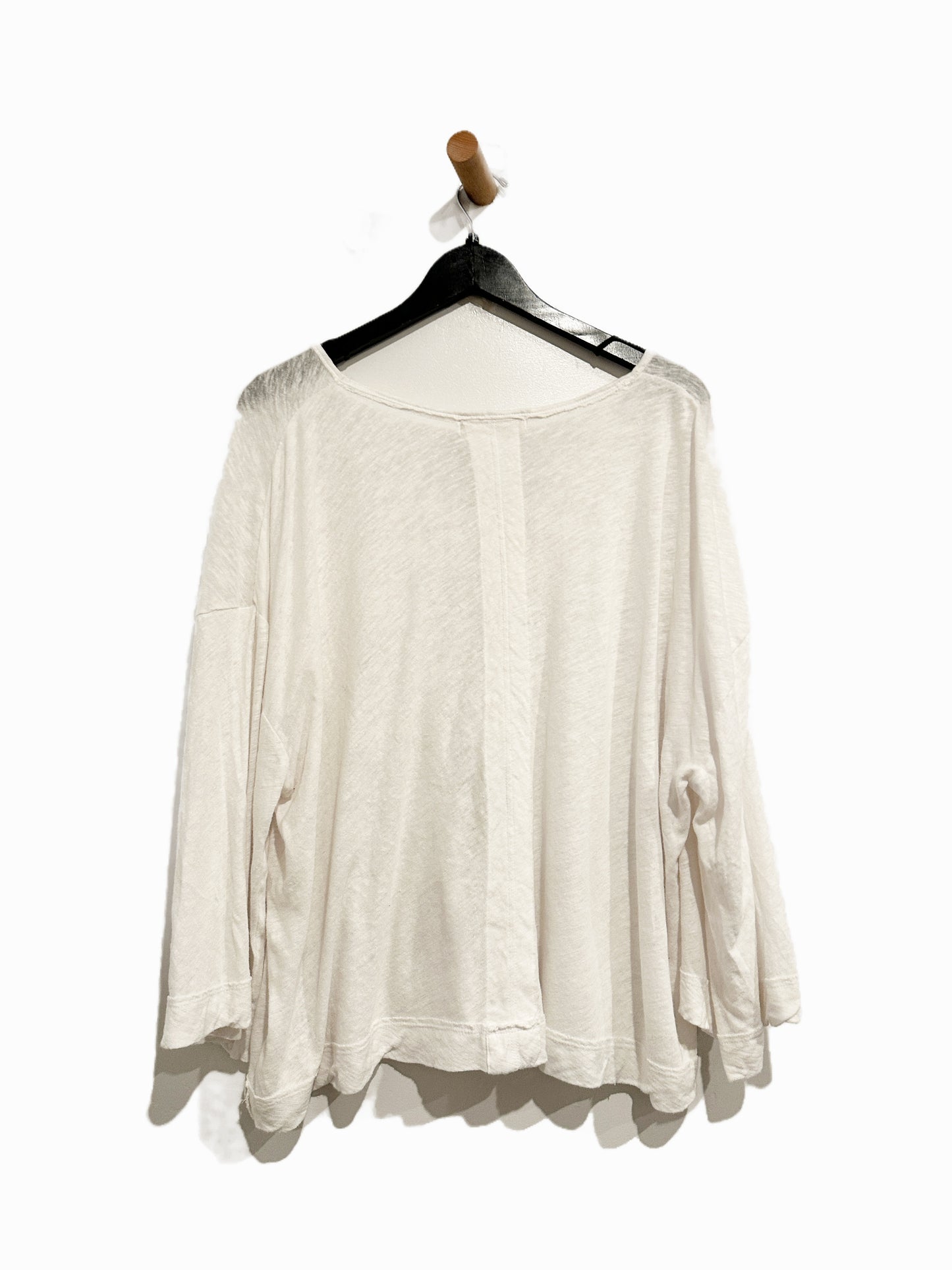 Free People Fresh Start 3/4 Sleeve Top in White - XL