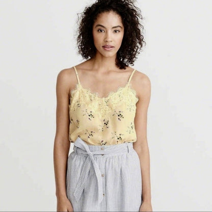 Abercrombie & Fitch Yellow Floral Cami - Small