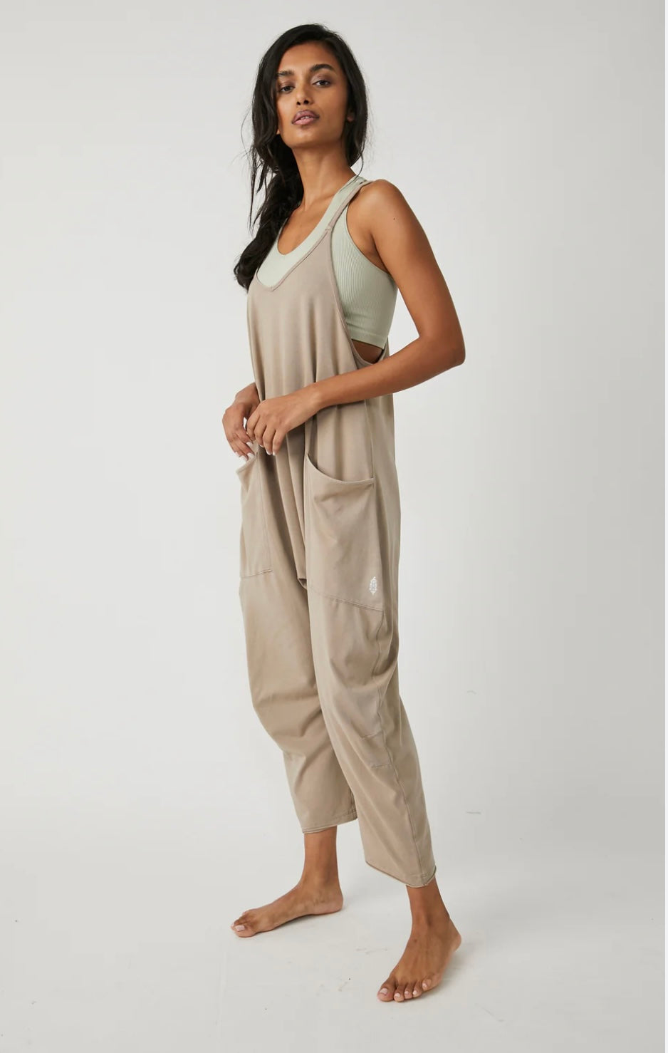 Free People Movement Hot Shot Onesie in Brown - XL
