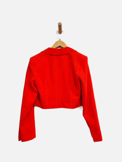 Zara Red Cropped Blazer - Small