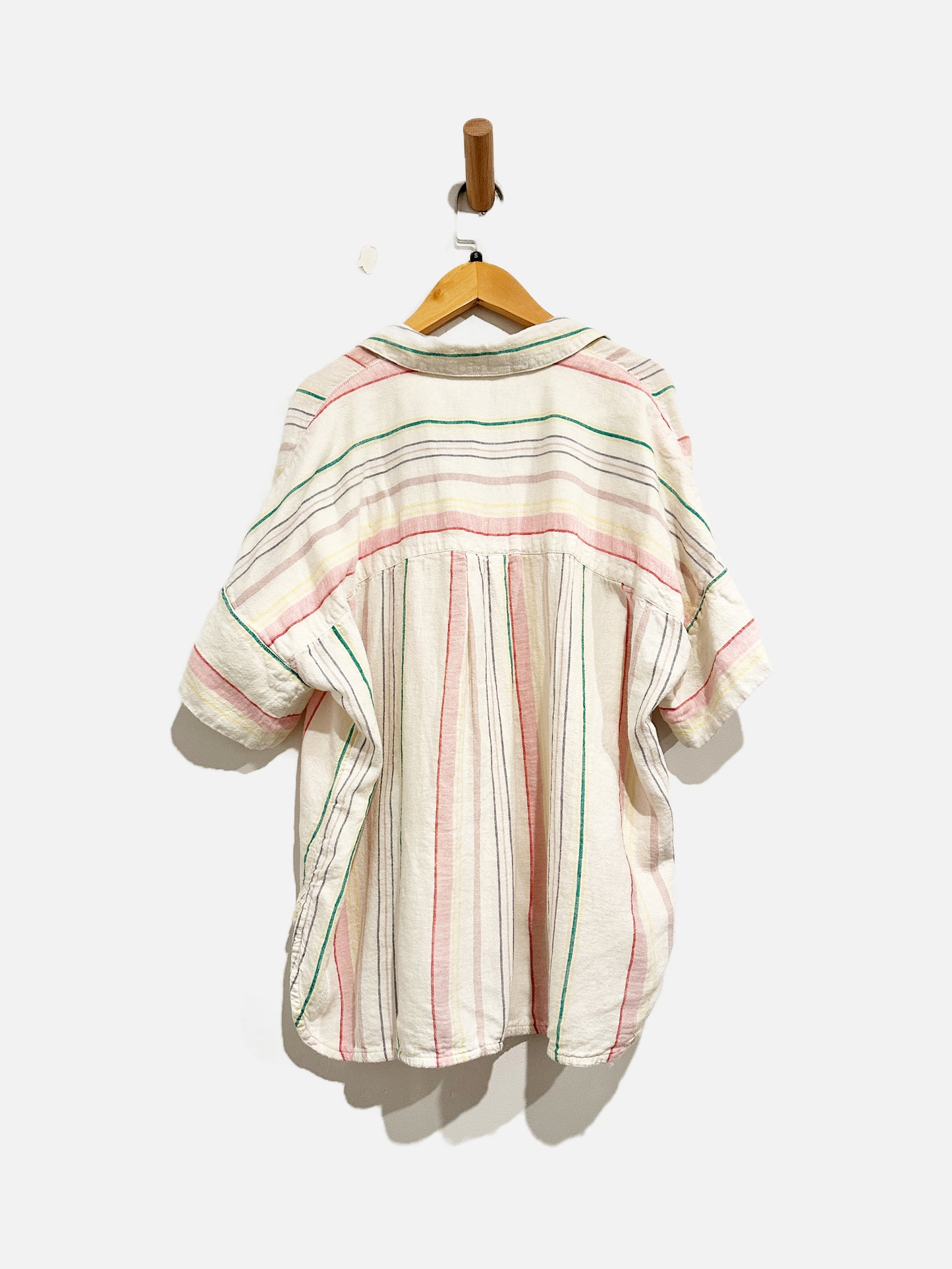 Madewell Colorful Stripe Button Down SS Top - Small