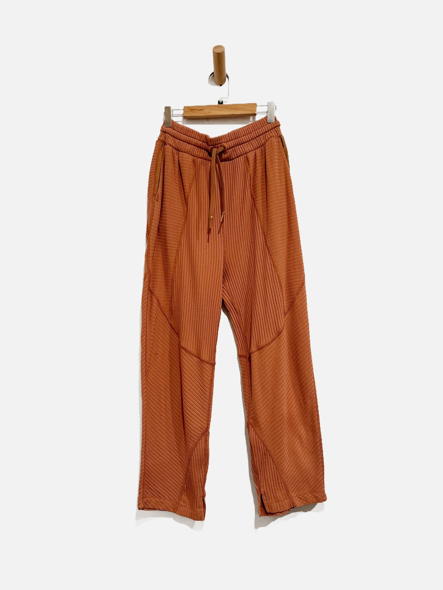 Free People Movement Orange Ribbed Pants - XS