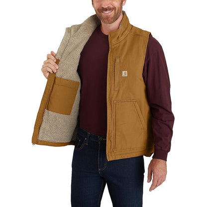 Carhartt NWT Washed Duck Mock-Neck Vest in Brown - Large Tall
