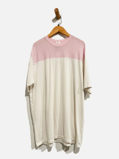 Skims Pink & Cream Boyfriend Raglan T-shirt - Small